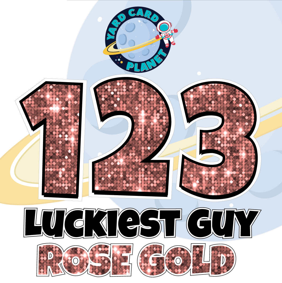 18" Luckiest Guy 52 pc. Numbers and Symbols Set in Sequin Pattern