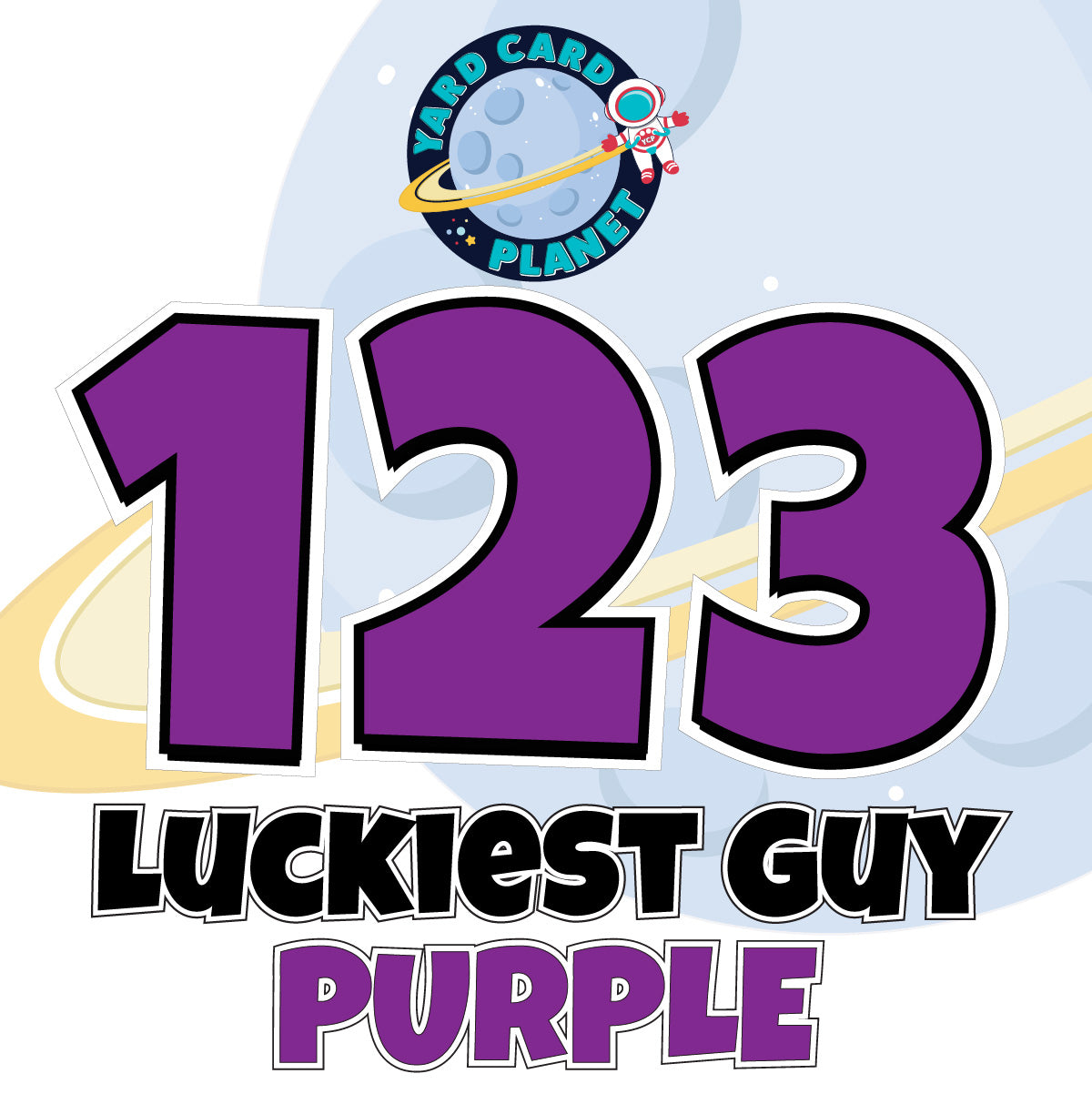 18" Luckiest Guy 52 pc. Numbers and Symbols Set in Solid Colors