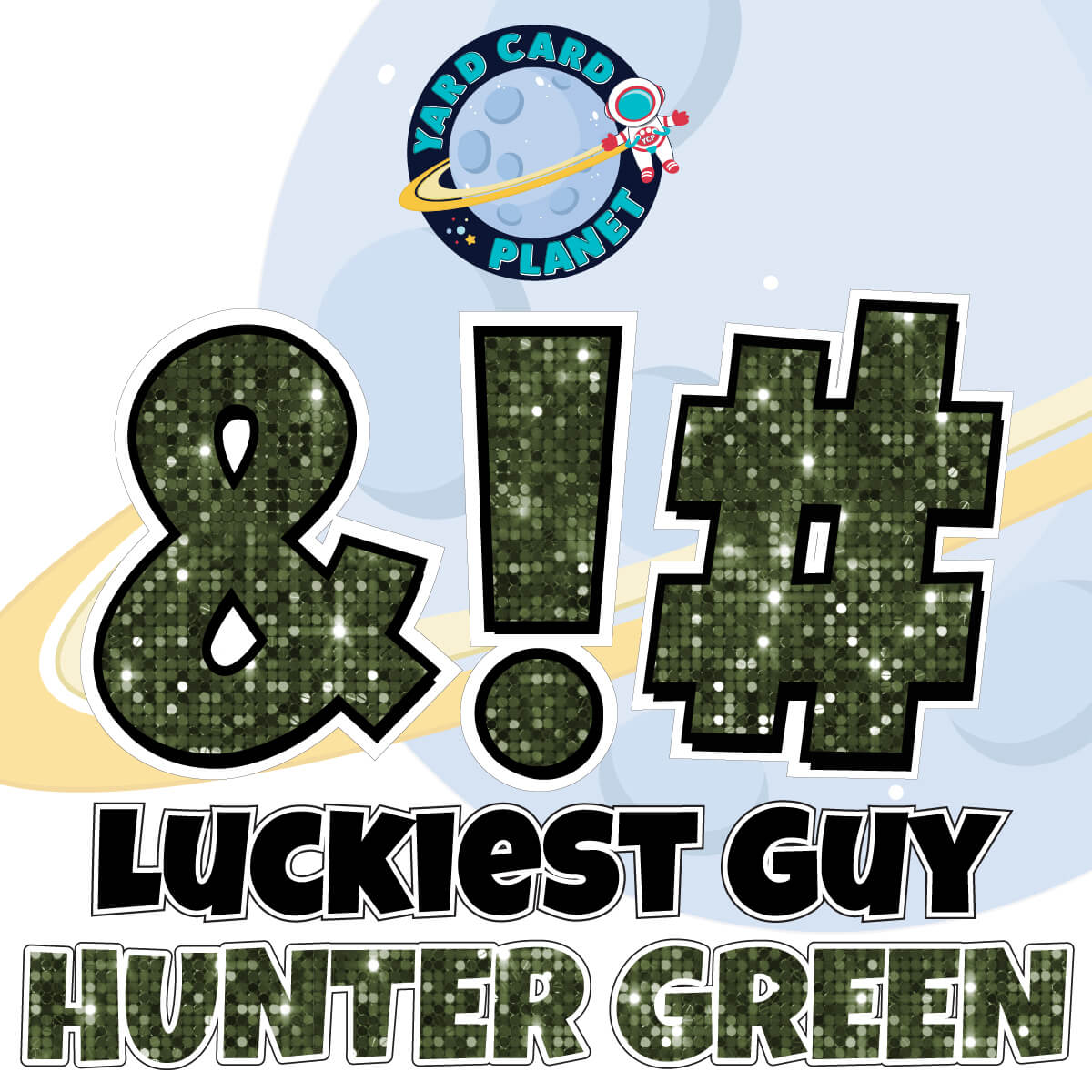 23" Luckiest Guy 21 pc. Symbol Set in Sequin Pattern