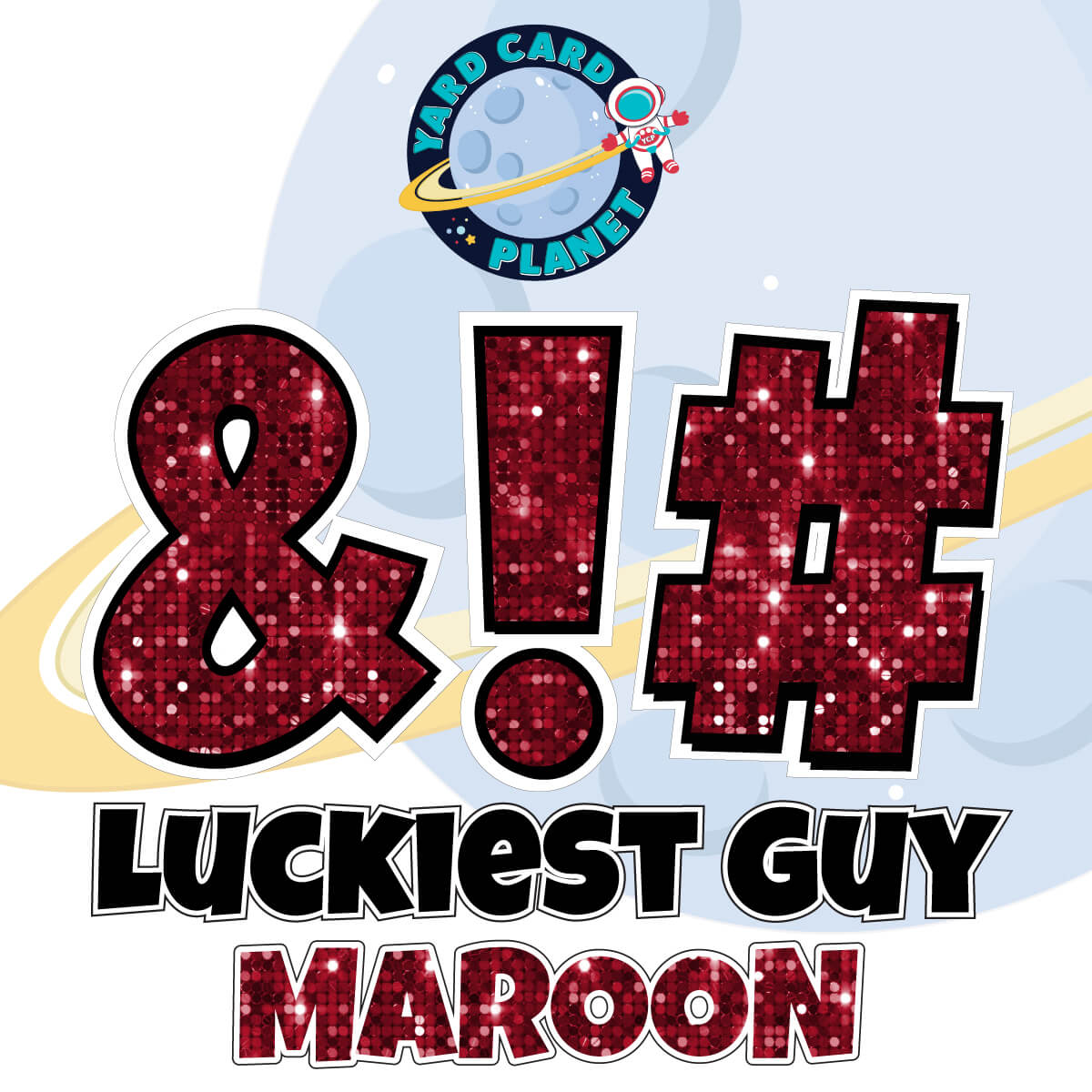 23" Luckiest Guy 21 pc. Symbol Set in Sequin Pattern