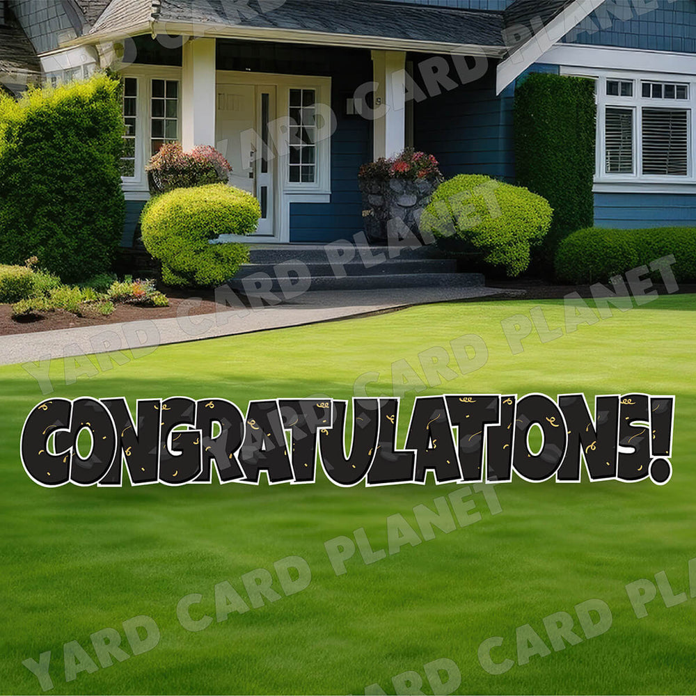 Black Graduation Cap Congratulations