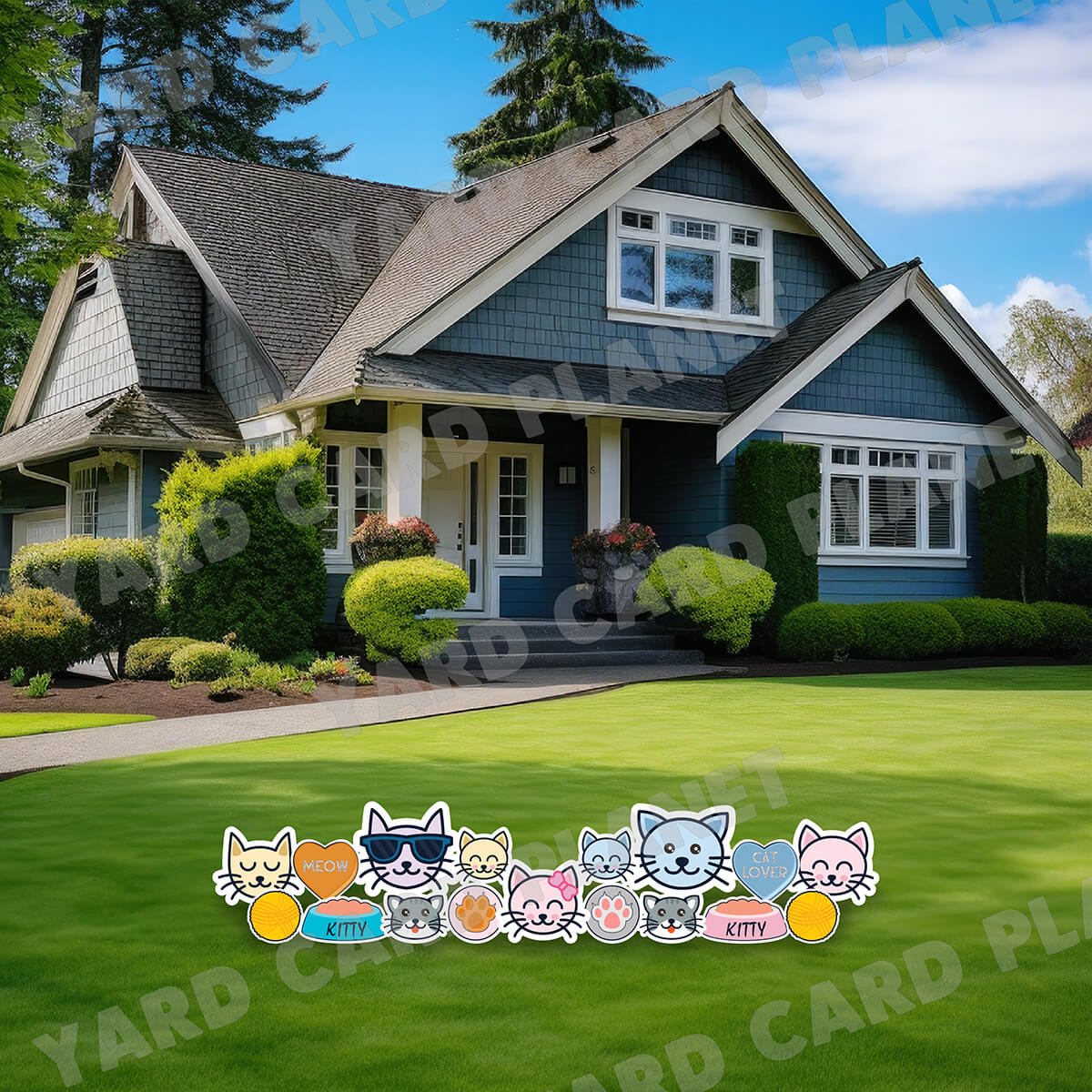 Cat Lover Yard Card Flair Set