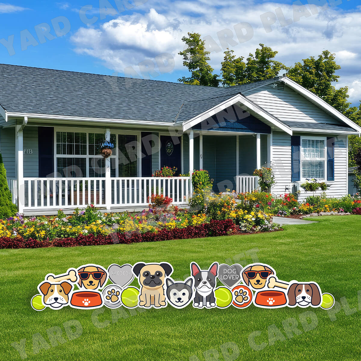 Dog Lover Yard Card Flair Set