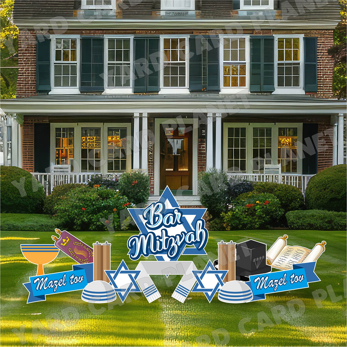 Bar Mitzvah Yard Card Flair Set