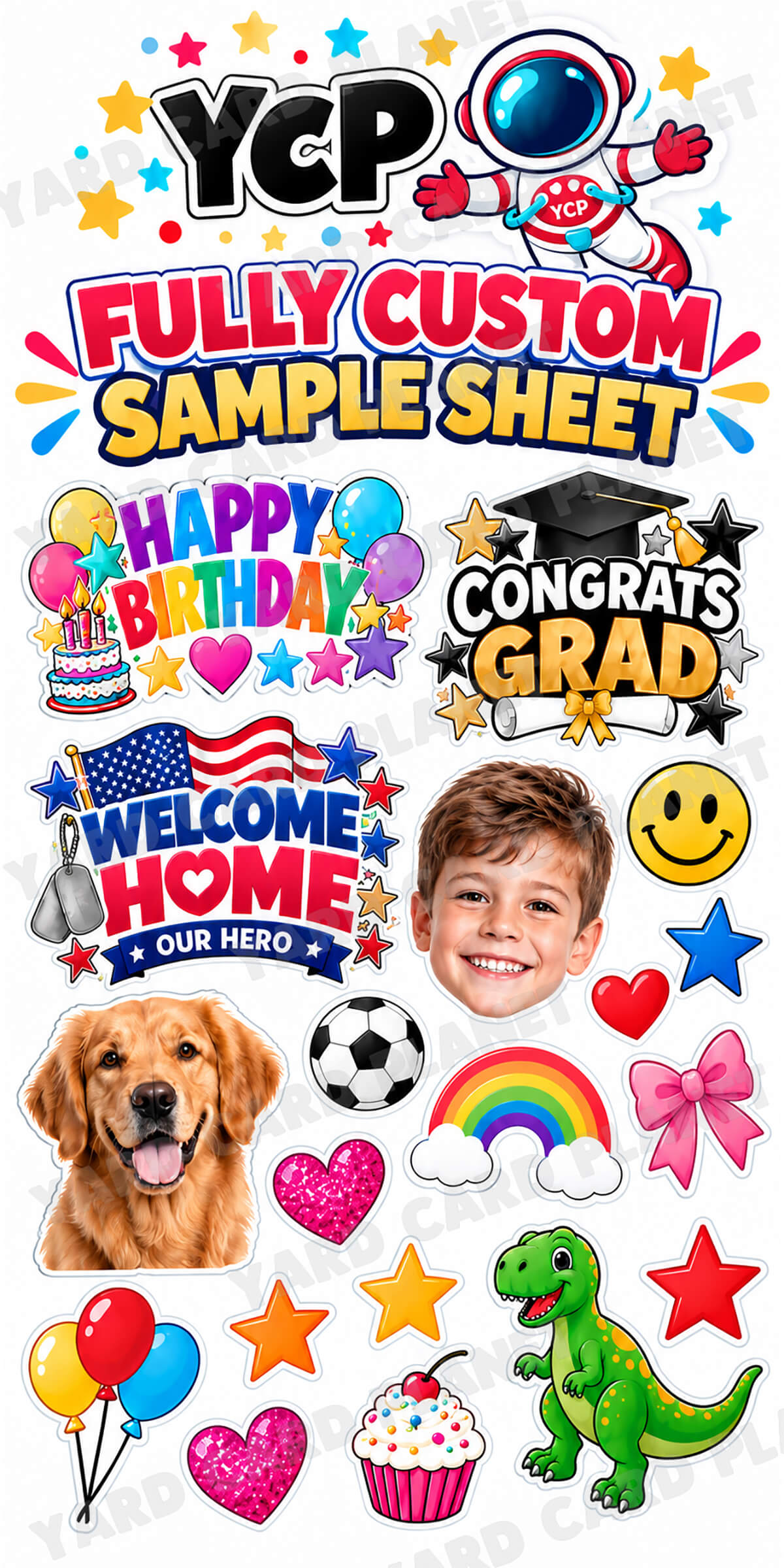 Fully Custom Yard Card Full Sheet