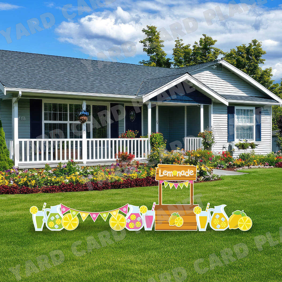 Lemonade Stand Photo Frame and Yard Card Flair Set