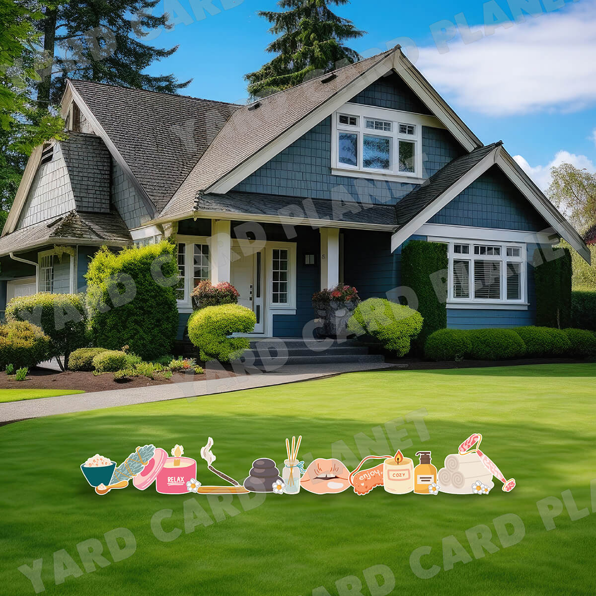 Spa Relaxation Yard Card Flair Set