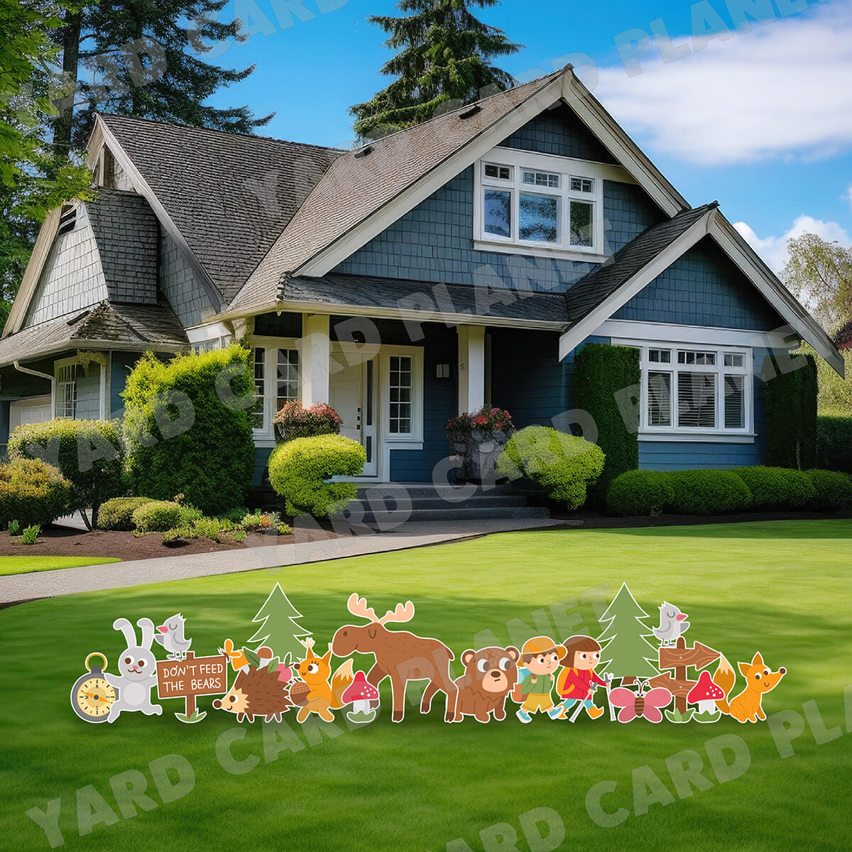 Woodland Animals Yard Card Flair Set