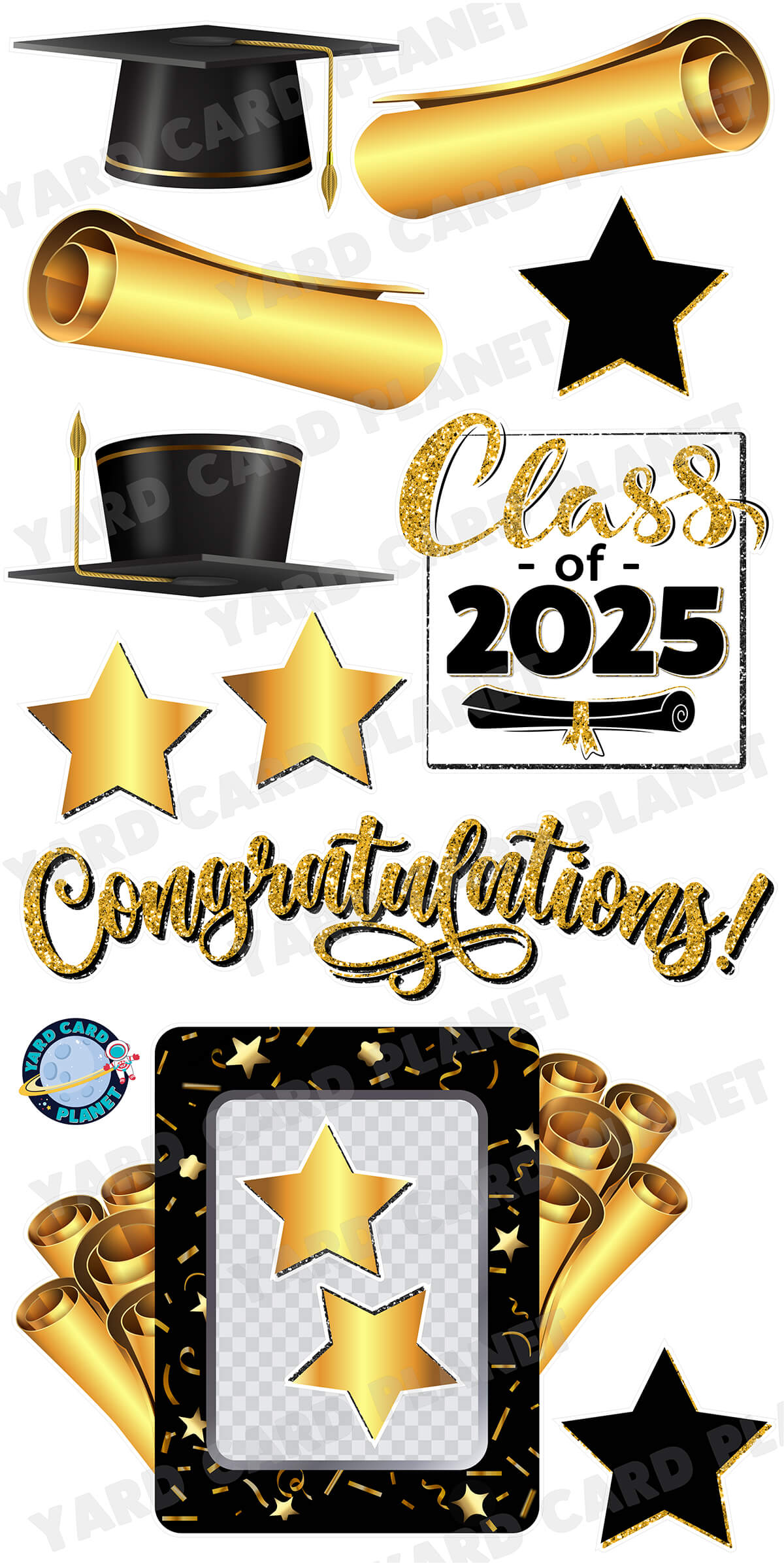 Congratulations Graduation Photo Frame, Signs and Yard Card Set