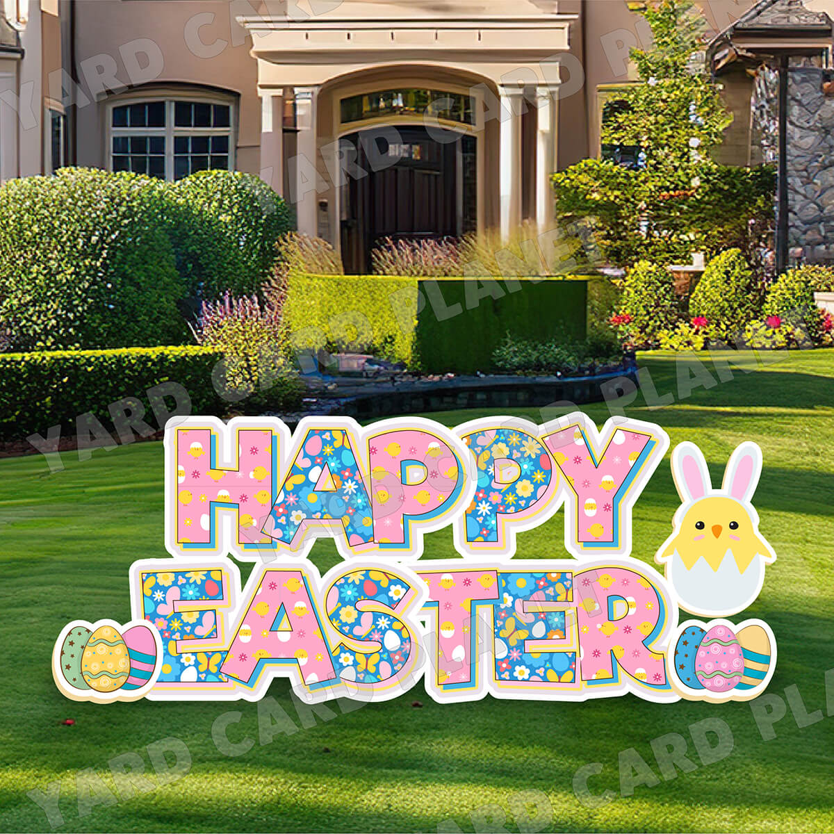 Happy Easter Chic EZ Quick Set and Yard Card Flair Set