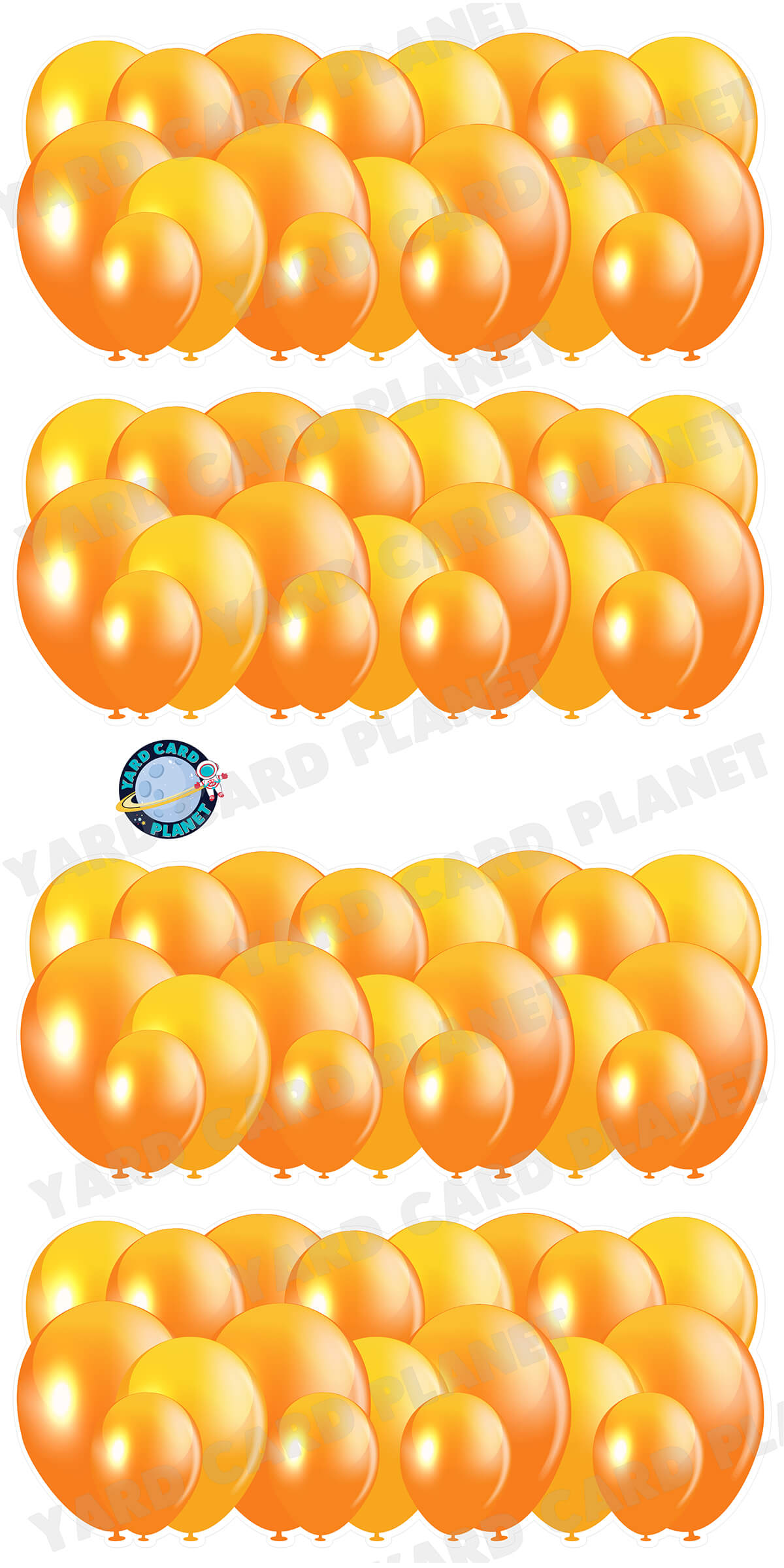 Orange Balloon Panels Yard Card Set