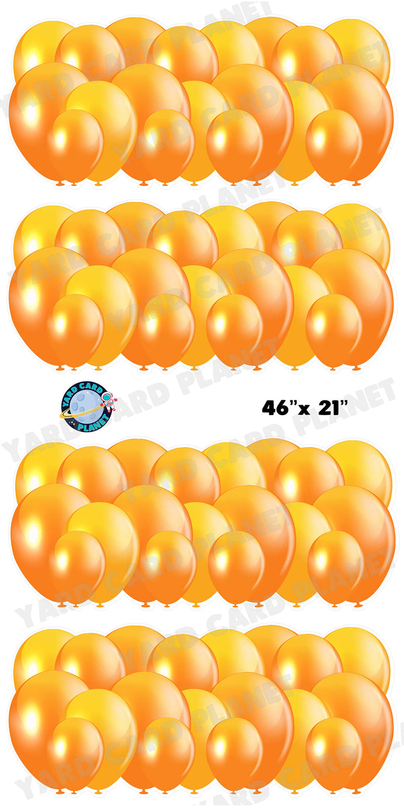 Orange Balloon Panels Yard Card Set