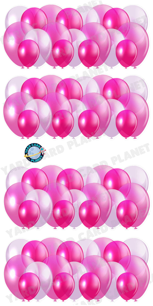 Pink Balloon Panels Yard Card Set