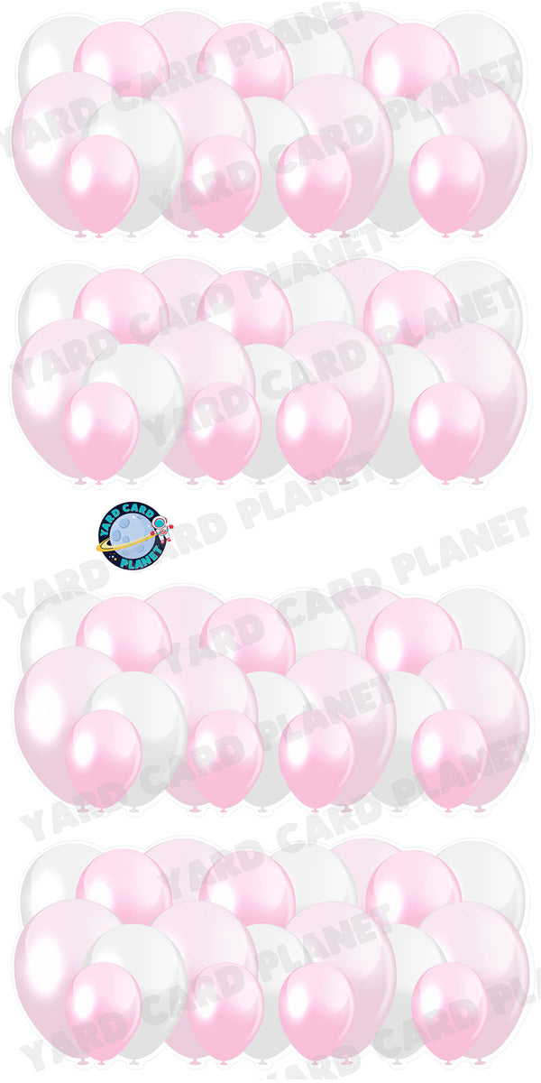 Light Pink Balloon Panels Yard Card Set