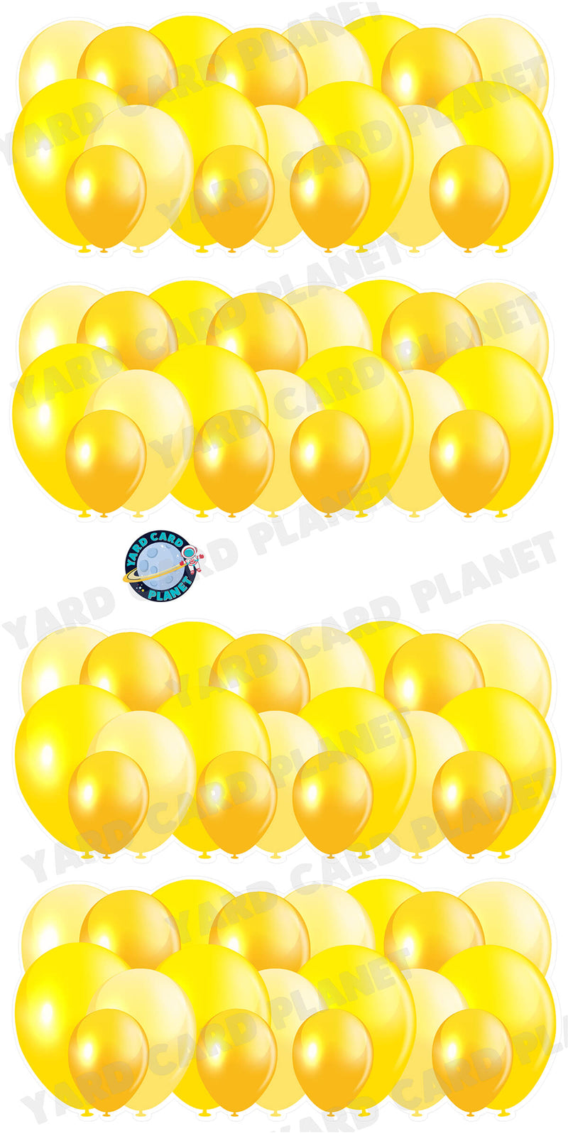 Yellow Balloon Panels Yard Card Set
