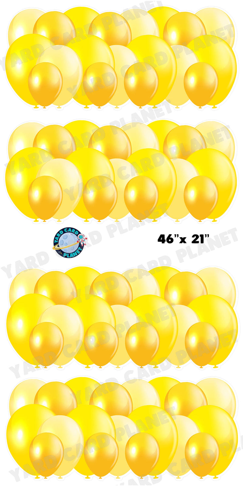 Yellow Balloon Panels Yard Card Set