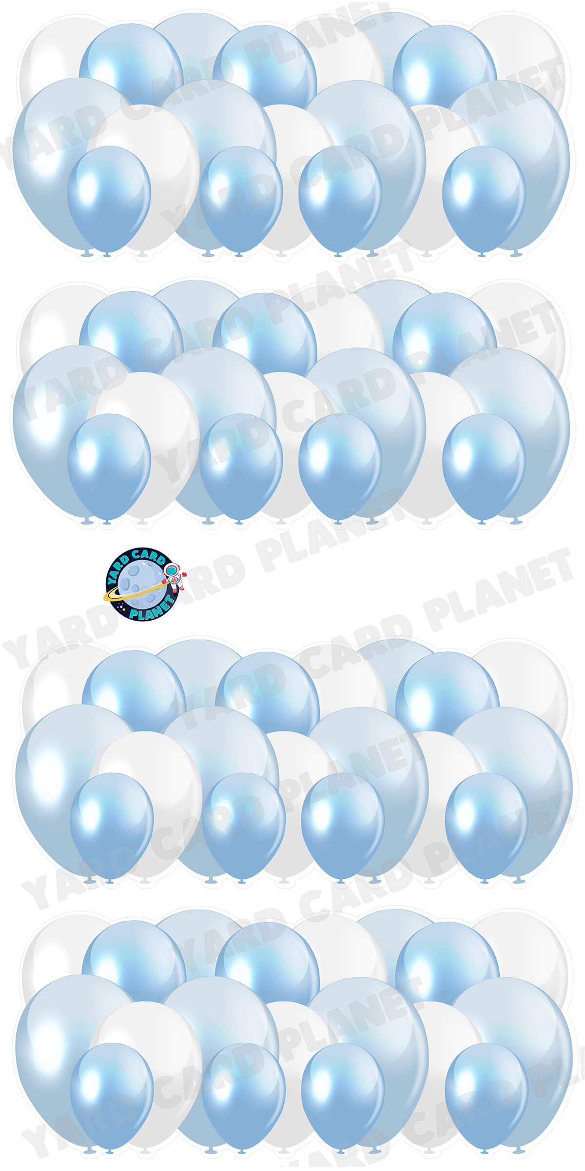 Baby Blue Balloon Panels Yard Card Set