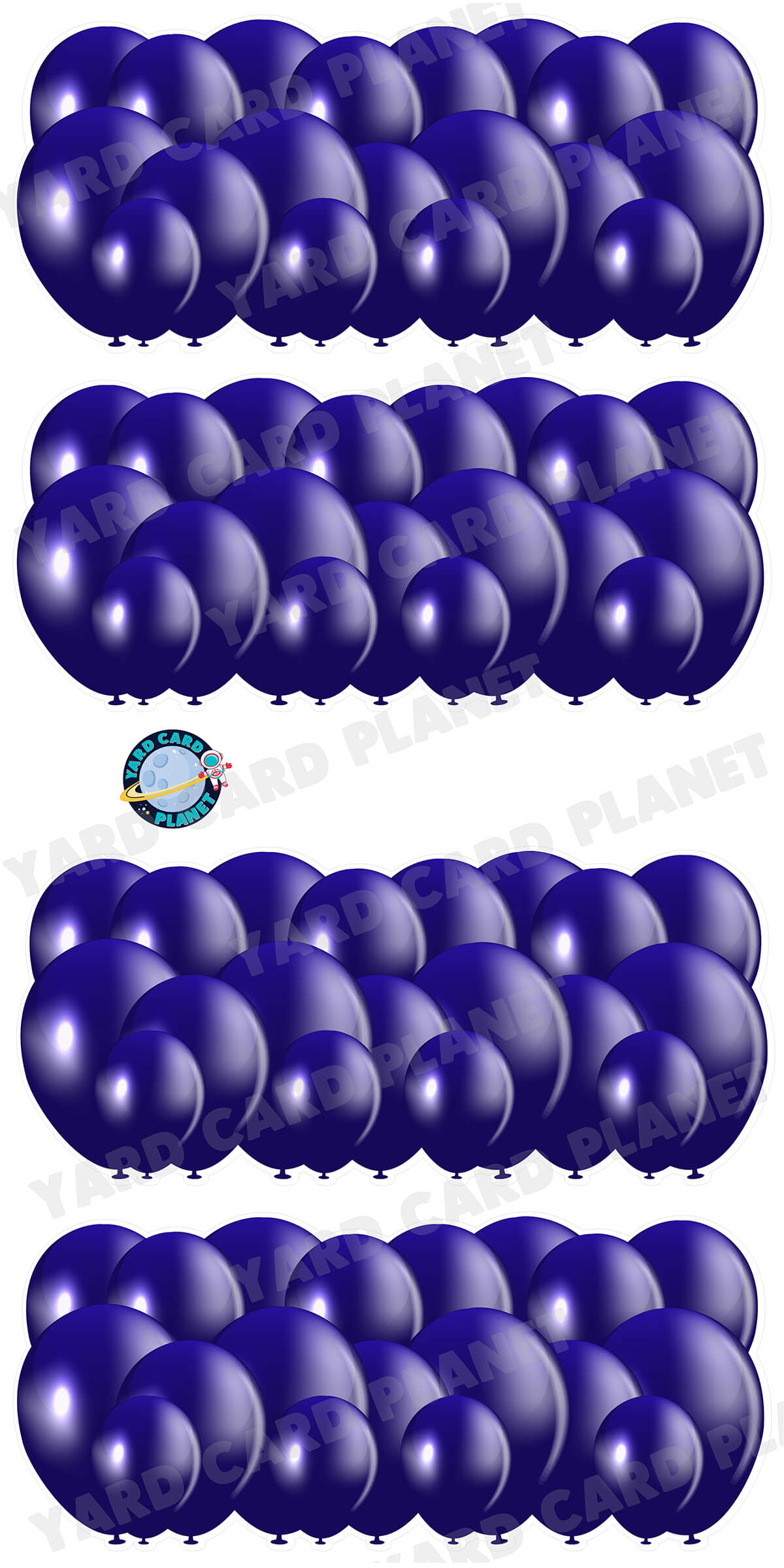 Navy Blue Balloon Panels Yard Card Set