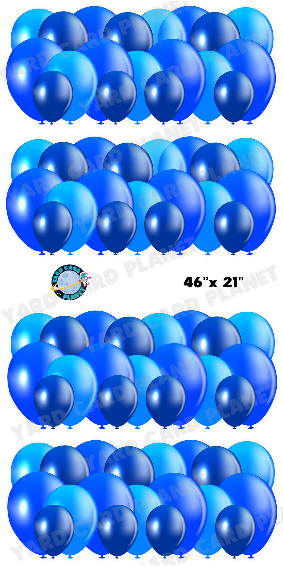 Blue Balloon Panels Yard Card Set