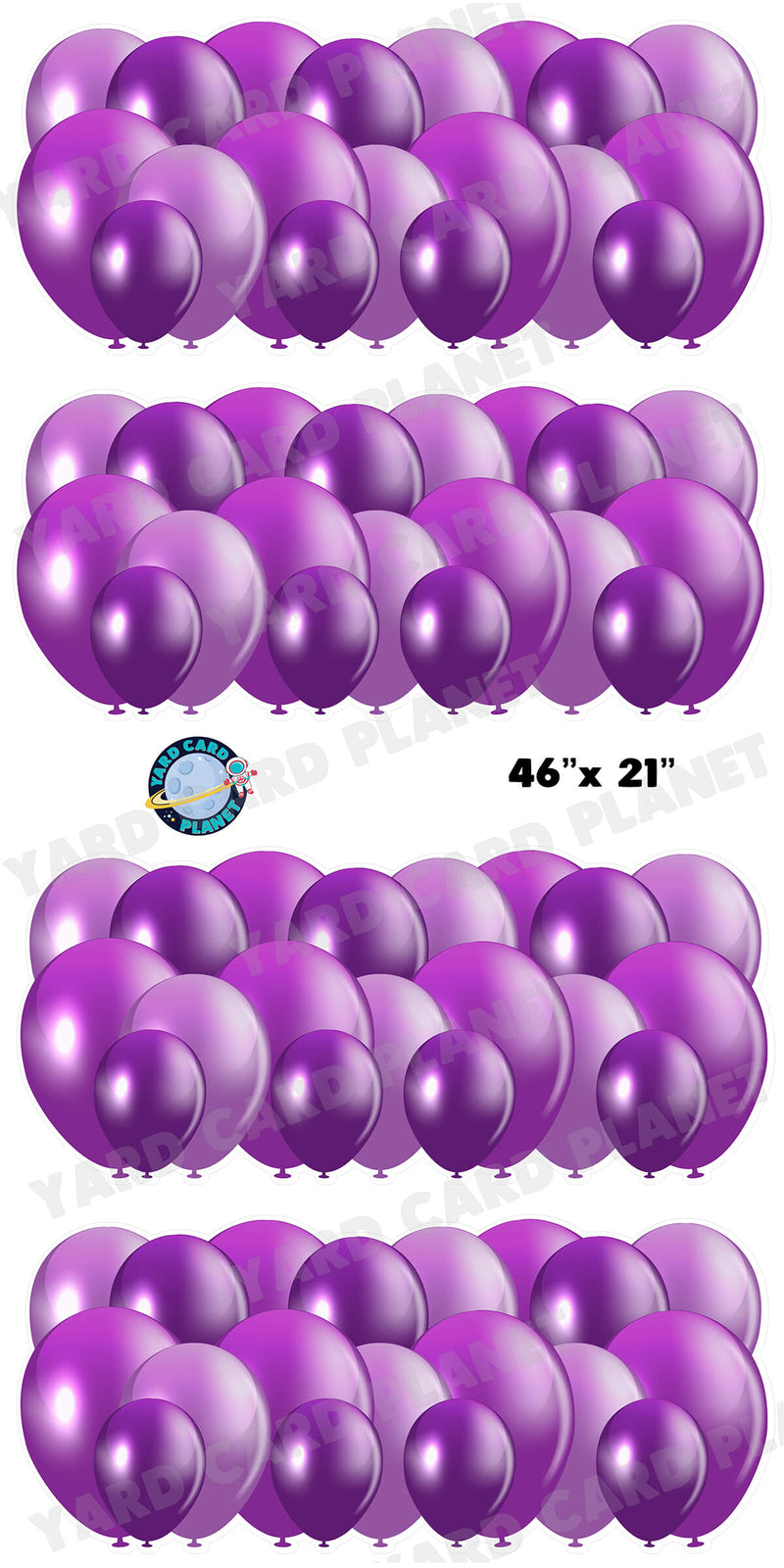 Purple Balloon Panels Yard Card Set