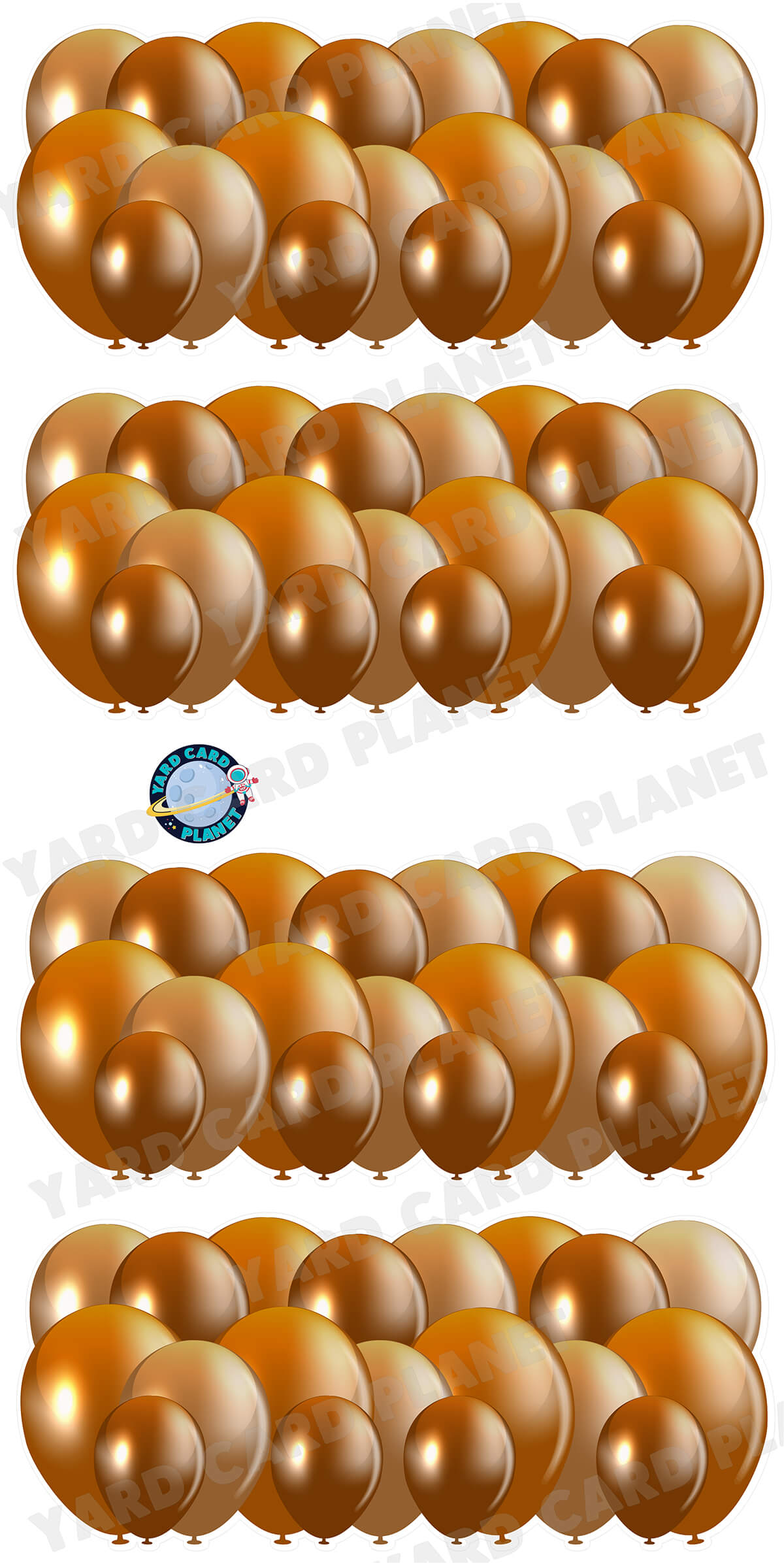 Brown Balloon Panels Yard Card Set