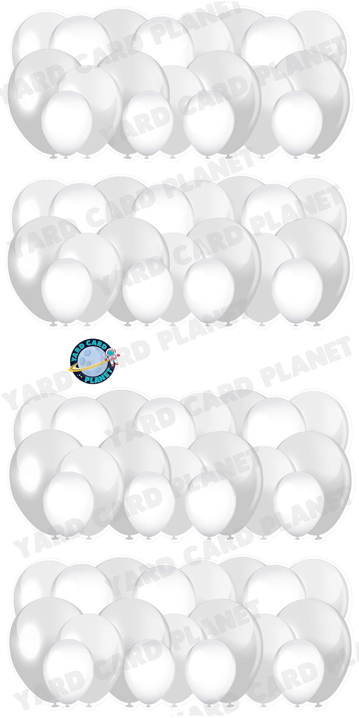 White Balloon Panels Yard Card Set