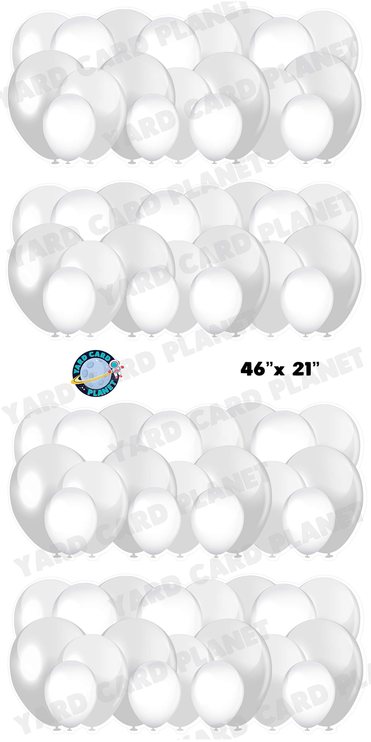 White Balloon Panels Yard Card Set