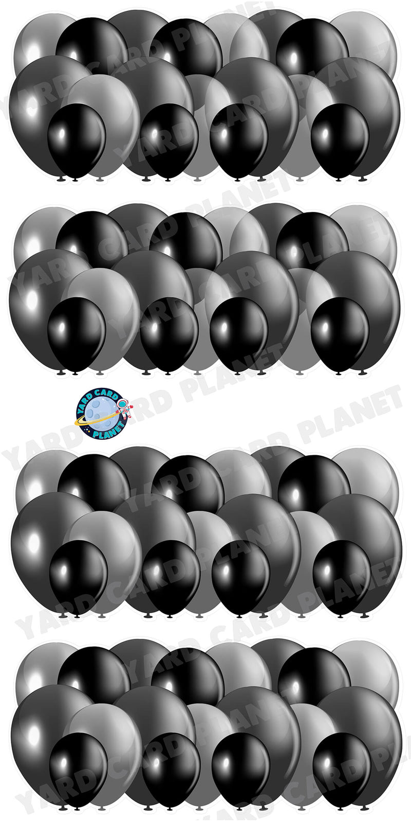 Black Balloon Panels Yard Card Set