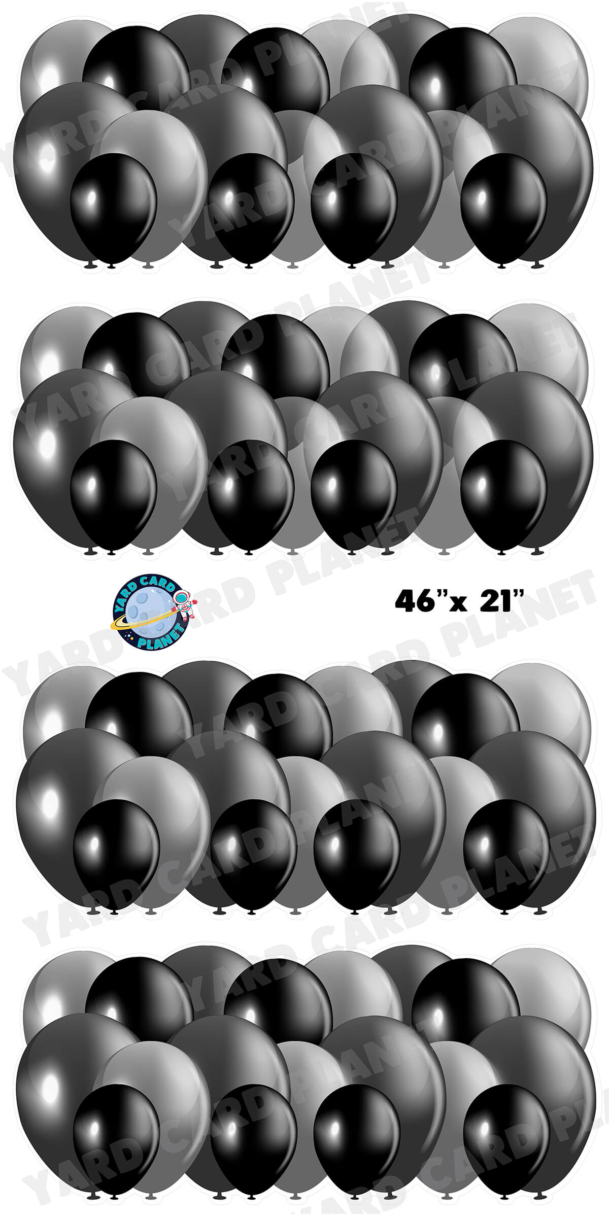 Black Balloon Panels Yard Card Set