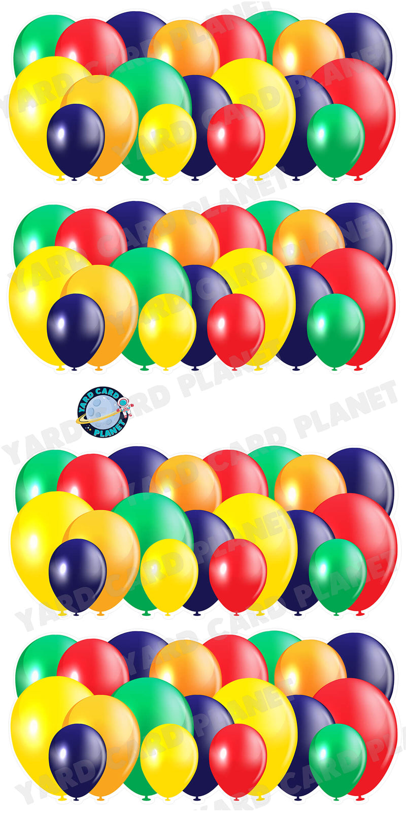 Multi Colored Balloon Panels Yard Card Set