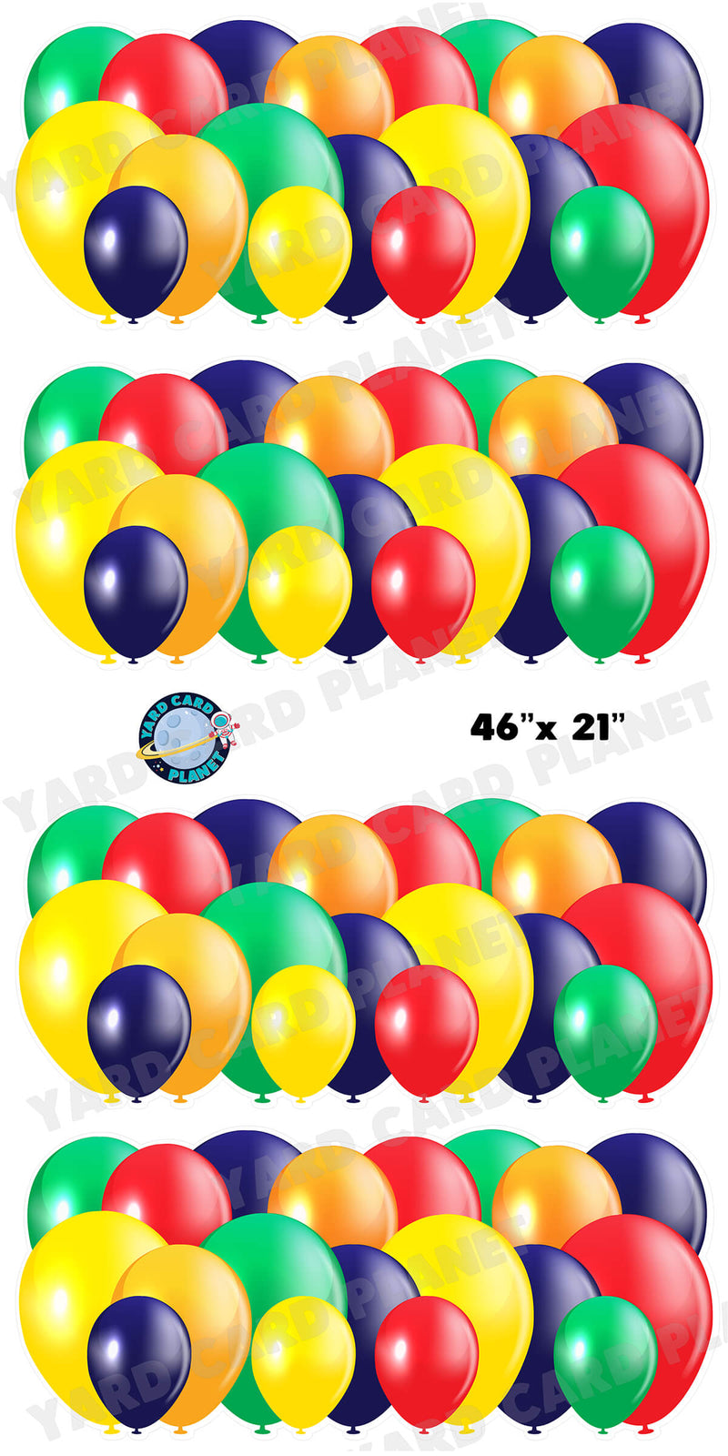 Multi Colored Balloon Panels Yard Card Set