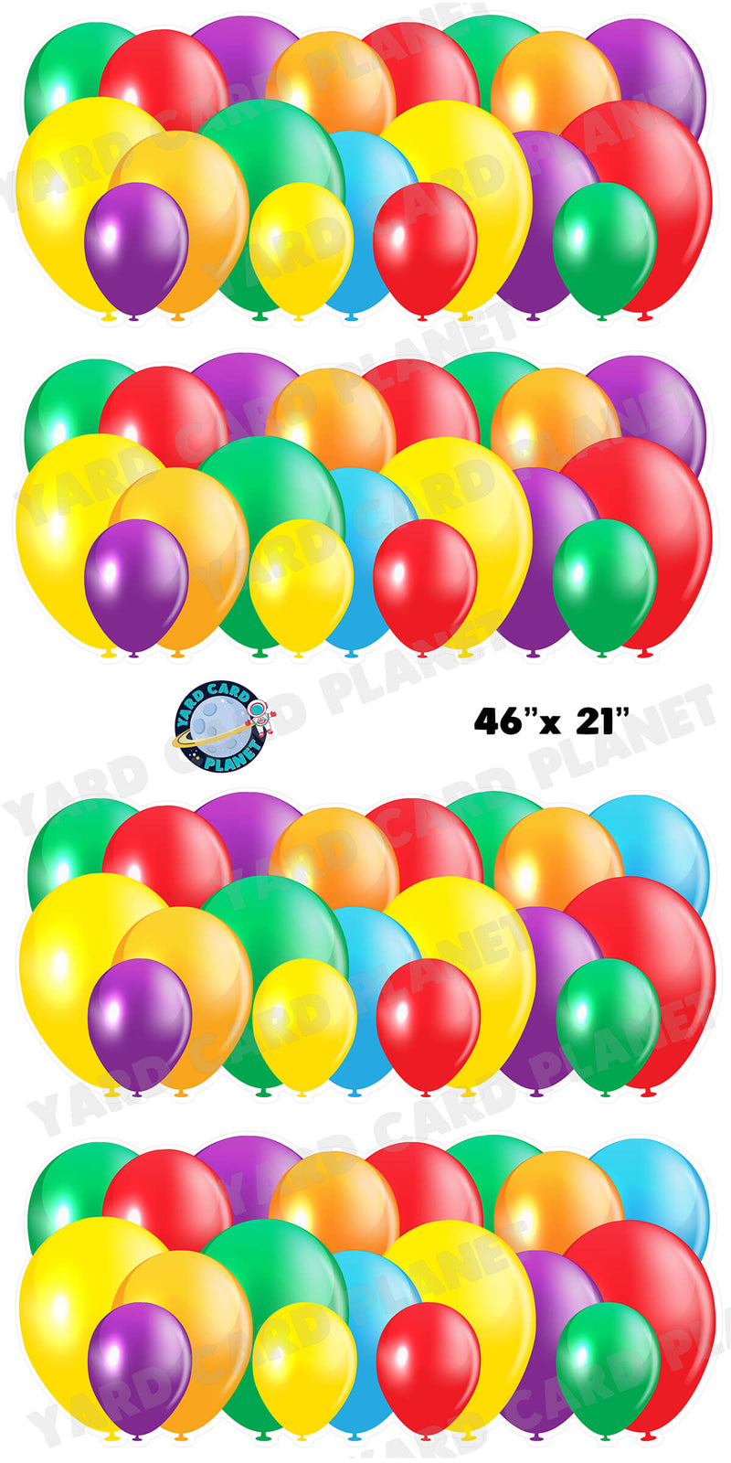 Color Wheel Balloon Panels Yard Card Set