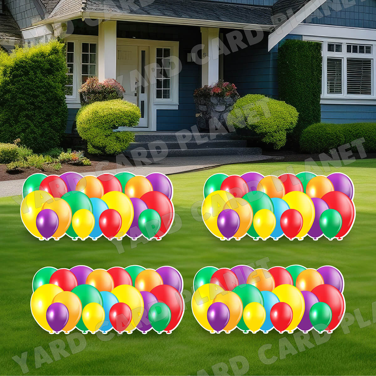 Color Wheel Balloon Panels Yard Card Set