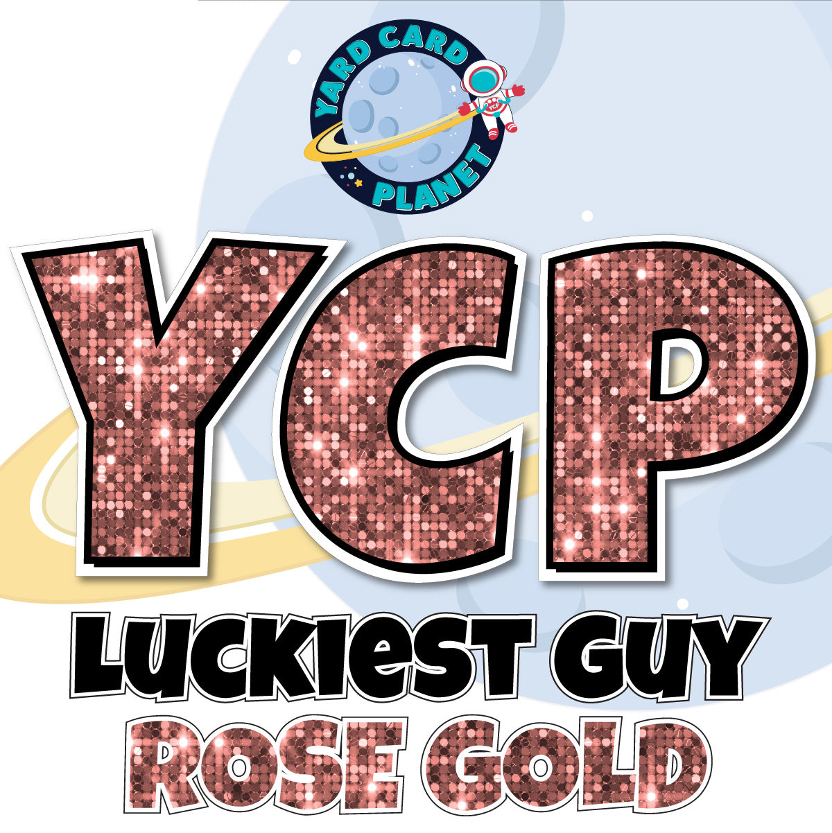 Large 23.5" Happy Retirement Yard Card EZ Quick Sets in Luckiest Guy Font in Sequin Pattern - (Available in Multiple Colors)