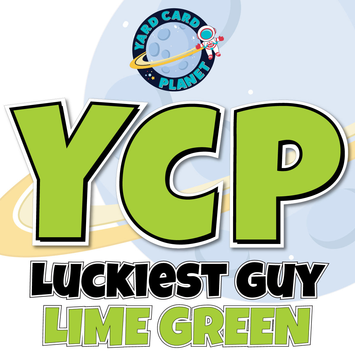 Large 21" Happy Anniversary Yard Card EZ Quick Sets in Luckiest Guy Font in Solid Colors - (Available in Multiple Colors)