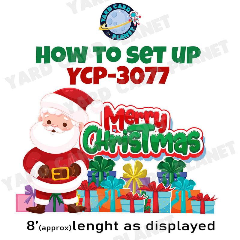 Big Santa, Merry Christmas EZ Quick Sign and Yard Card Flair Set