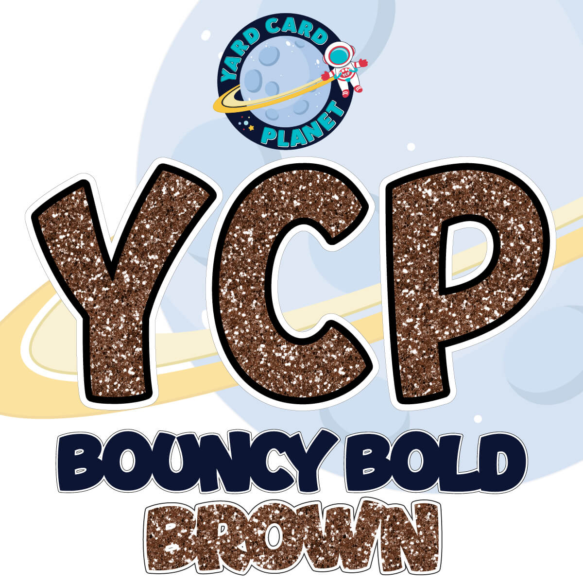 18" Bouncy Bold BB 102 pc. Pro Letters, Numbers and Symbols Set in Glitter Pattern