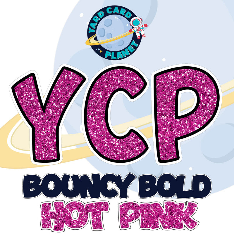 23" Bouncy Bold BB 36 pc. Large Letter Set in Glitter Pattern