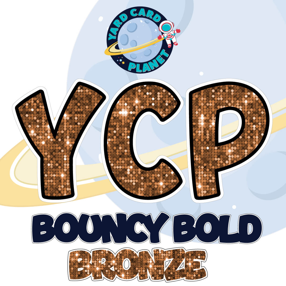 18" Bouncy Bold BB 102 pc. Pro Letters, Numbers and Symbols Set in Sequin Pattern