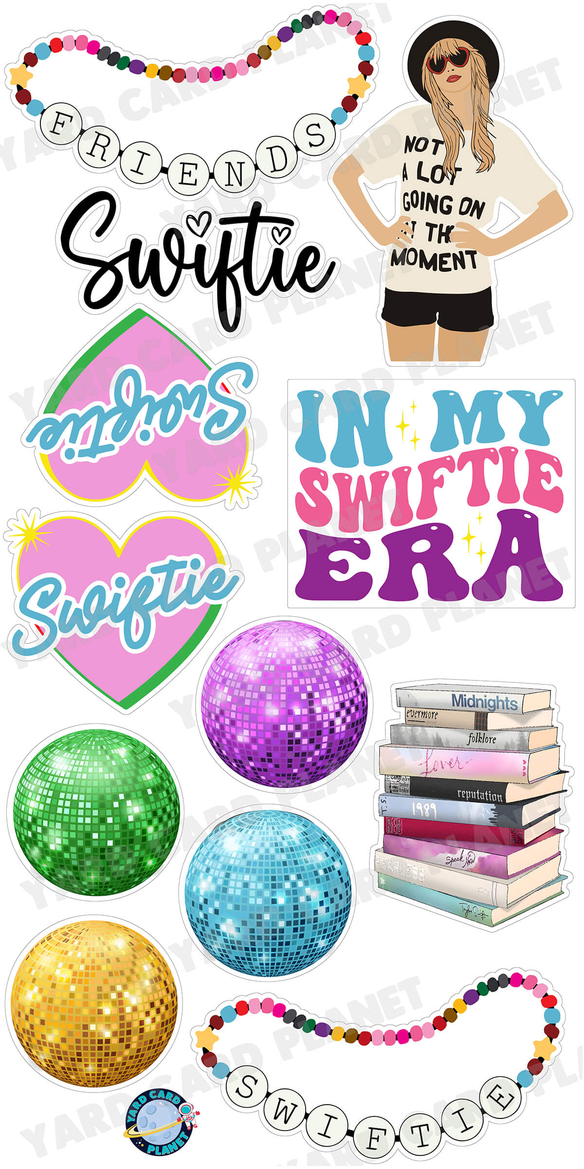 Swiftie Taylor Swift Inspired Yard Card Flair Set