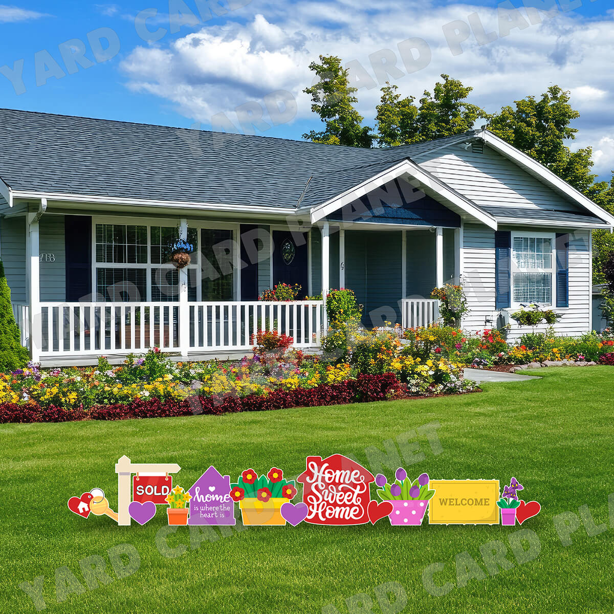 Home Sweet Home Yard Card Flair Set