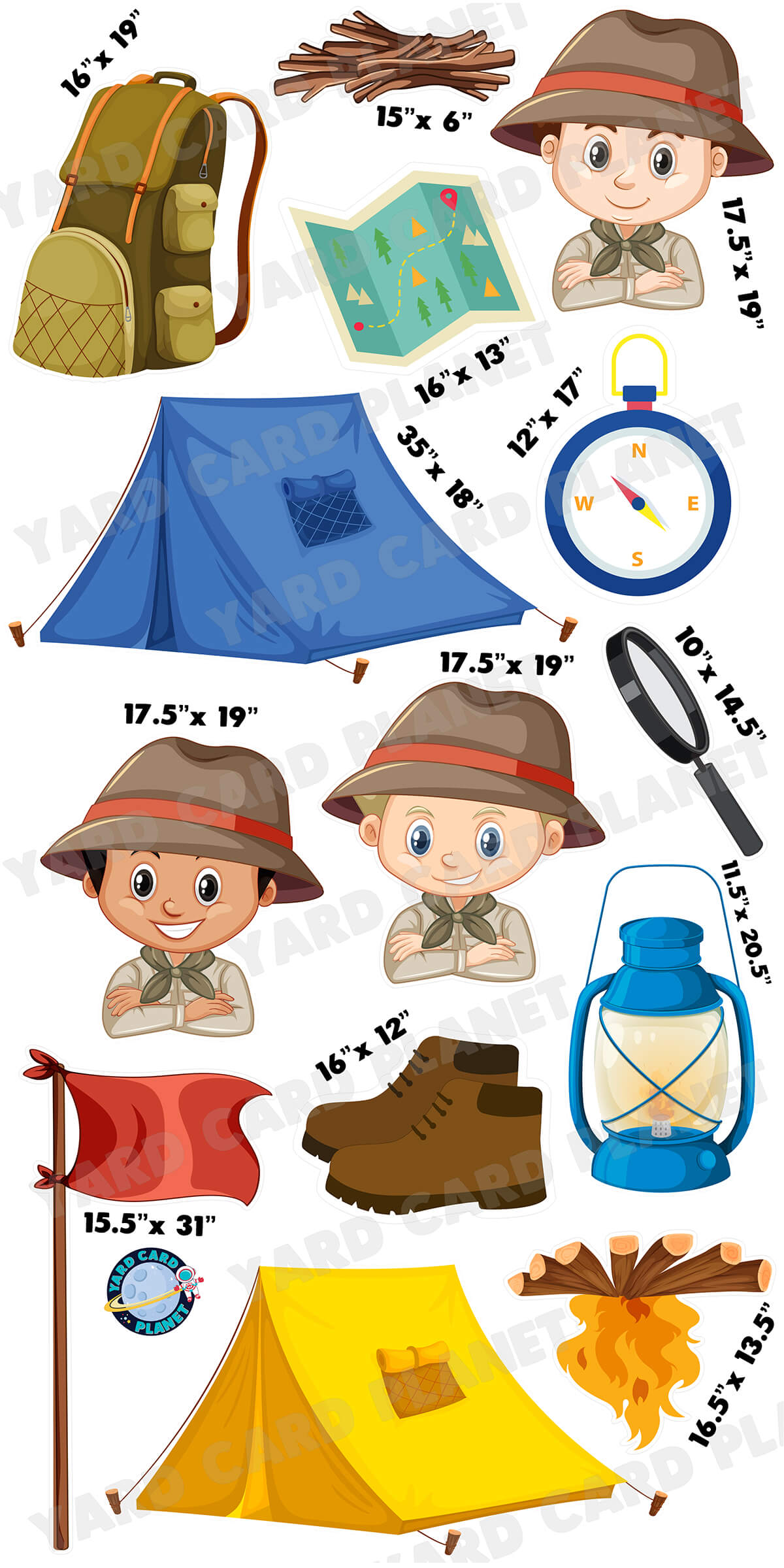 Boy Scout Yard Card Flair Set