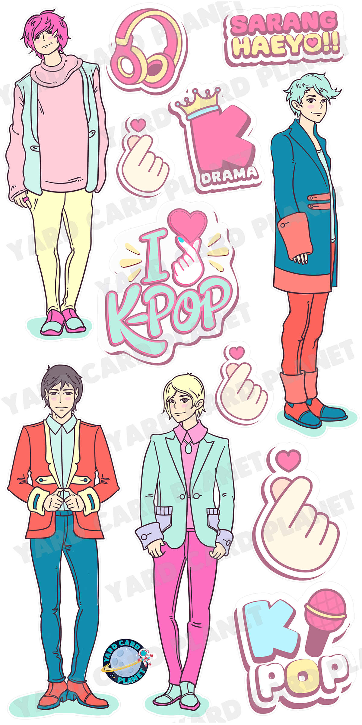 K-Pop Yard Card Flair Set