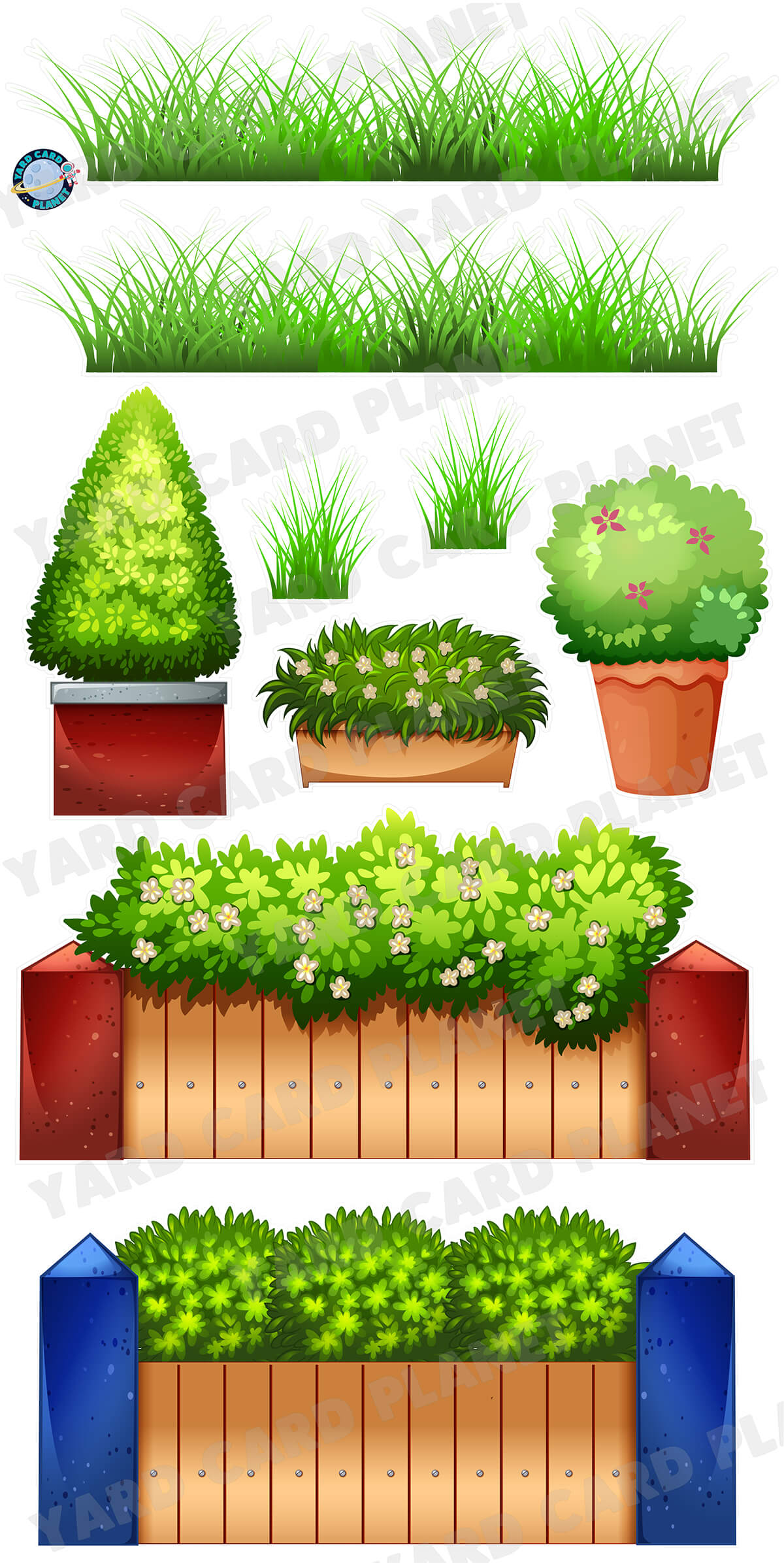 Greenery EZ Quick Panels and Yard Card Flair Set