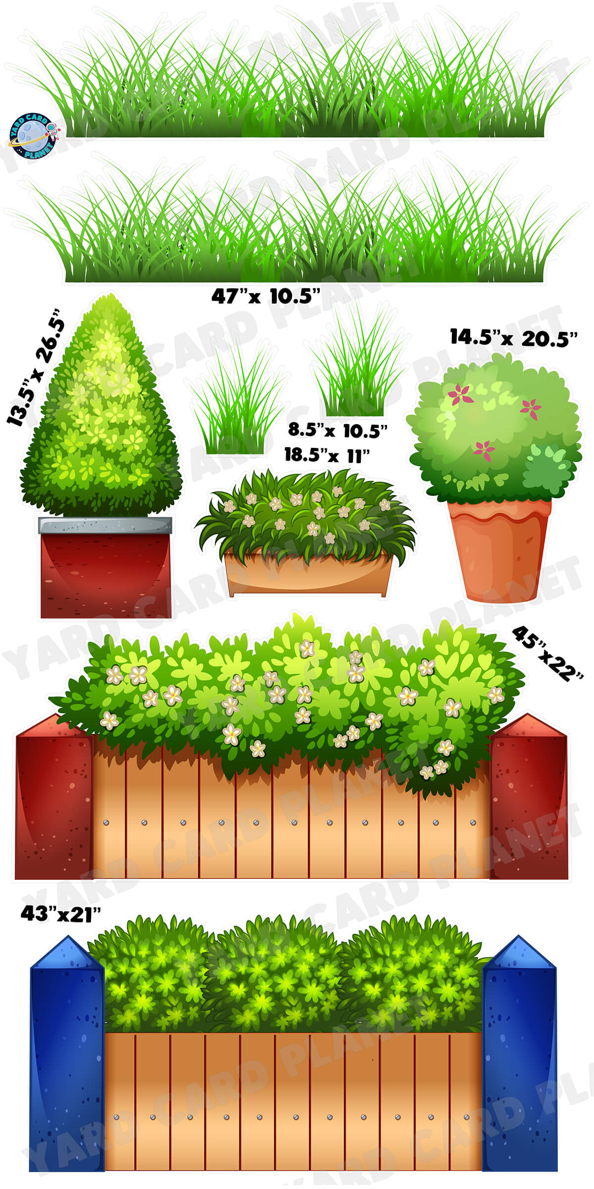 Greenery EZ Quick Panels and Yard Card Flair Set