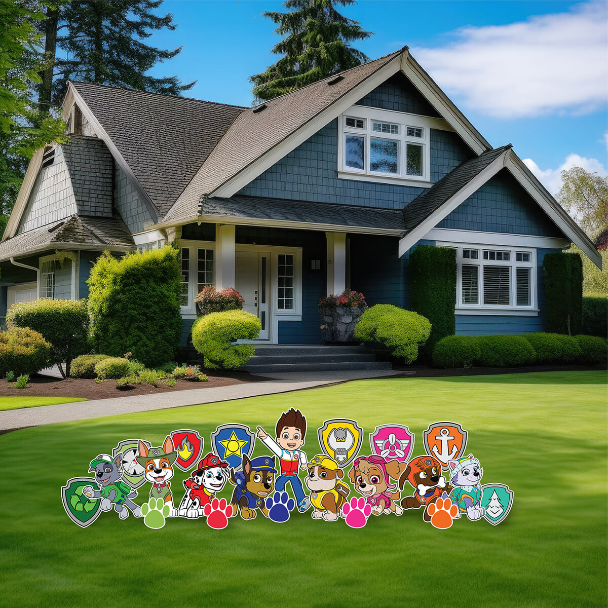 Paw Patrol Inspired Yard Card Flair Set