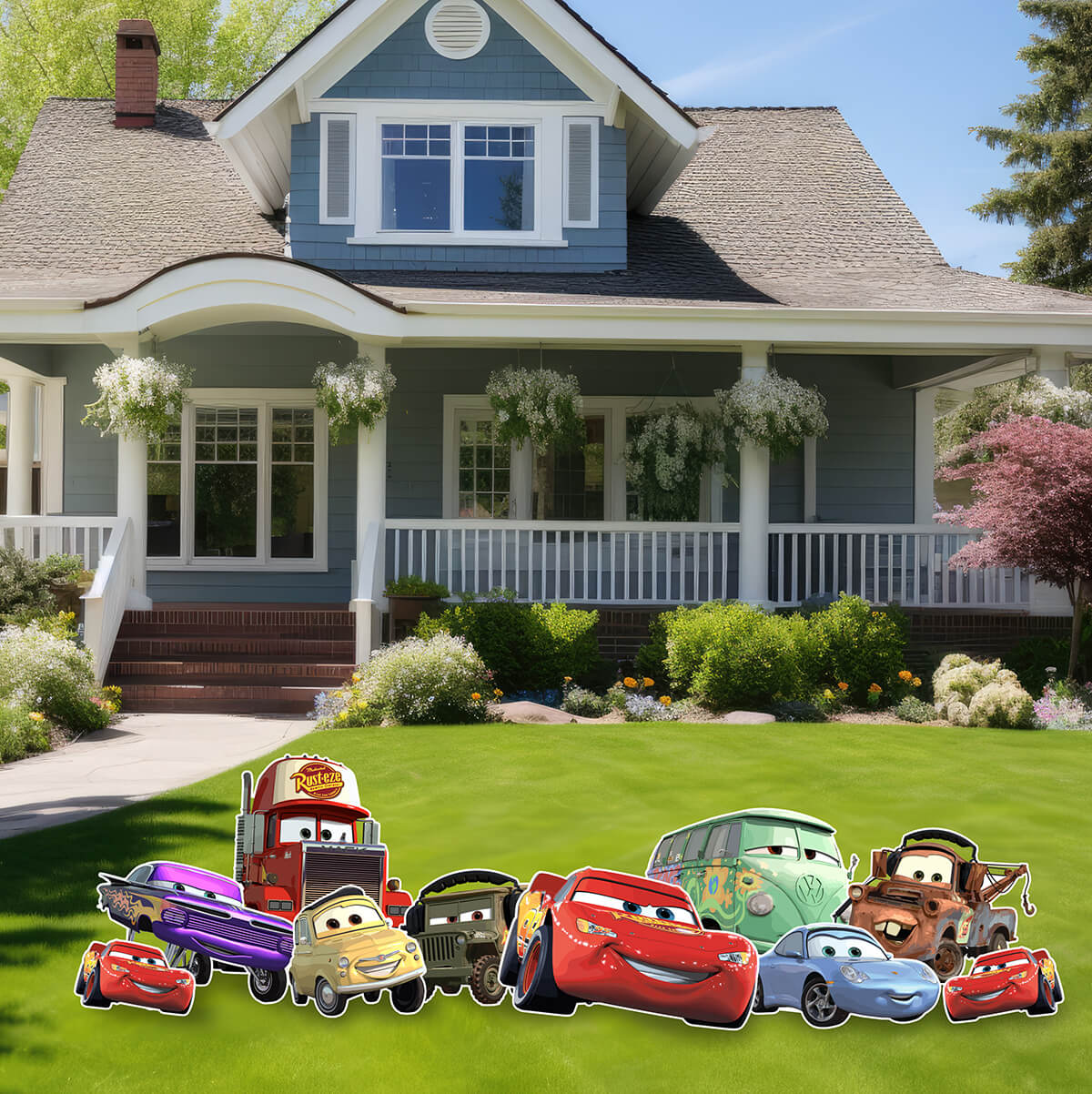 Cars Inspired Yard Card Flair Set