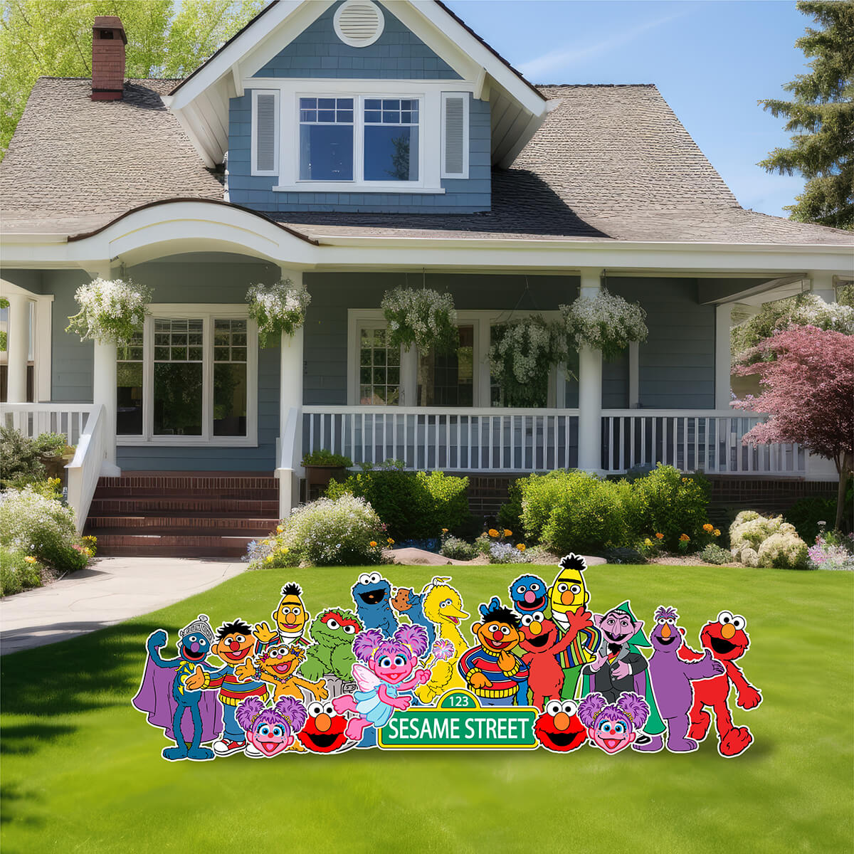 Sesame Street Inspired Yard Card Flair Set