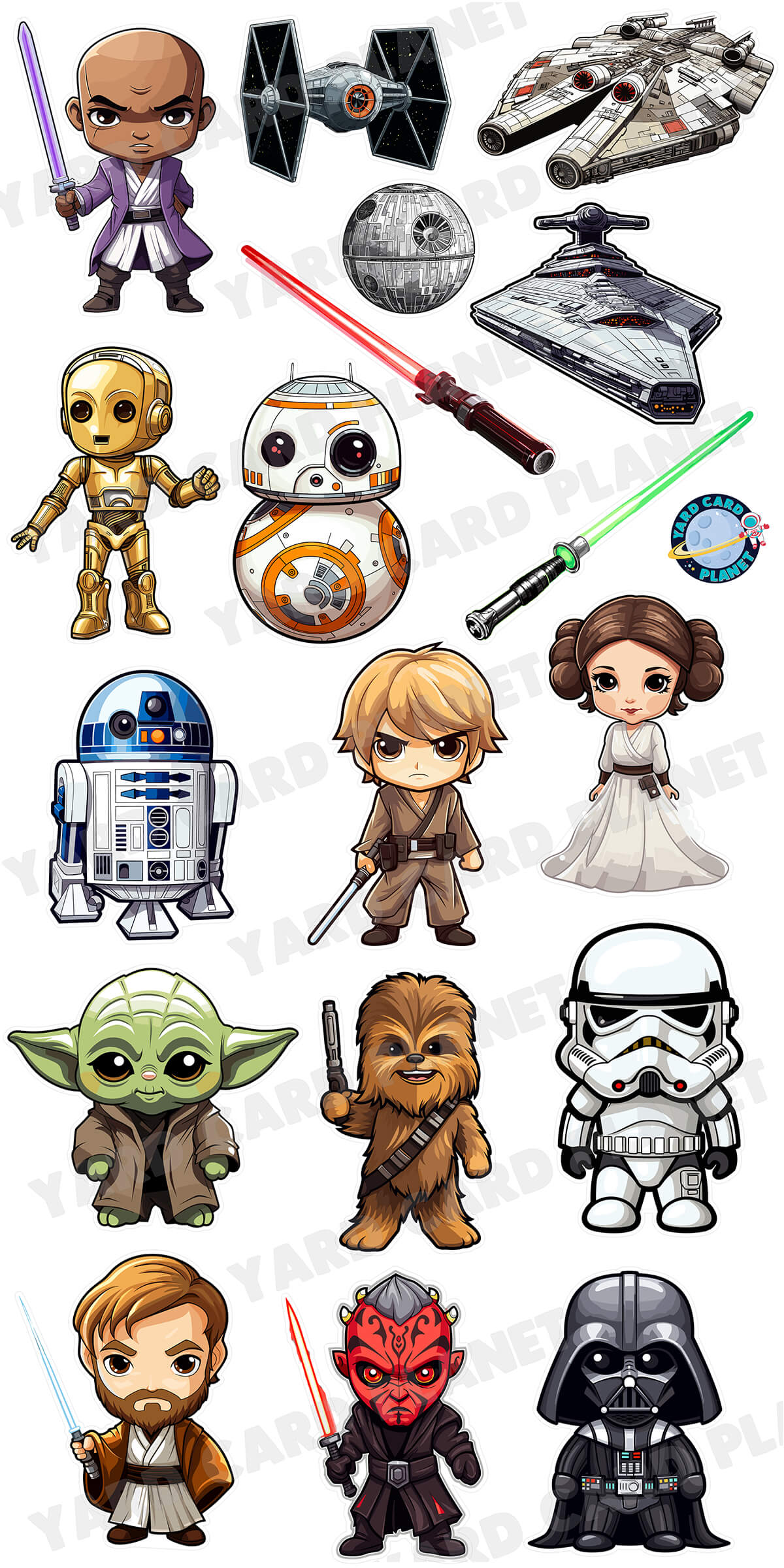 Star Wars Inspired Yard Card Flair Set