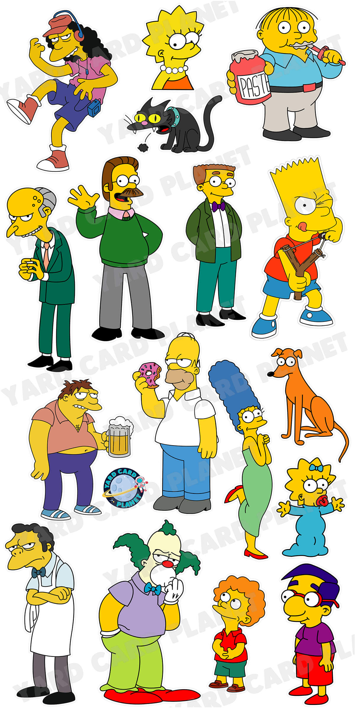 The Simpsons Inspired Yard Card Flair Set